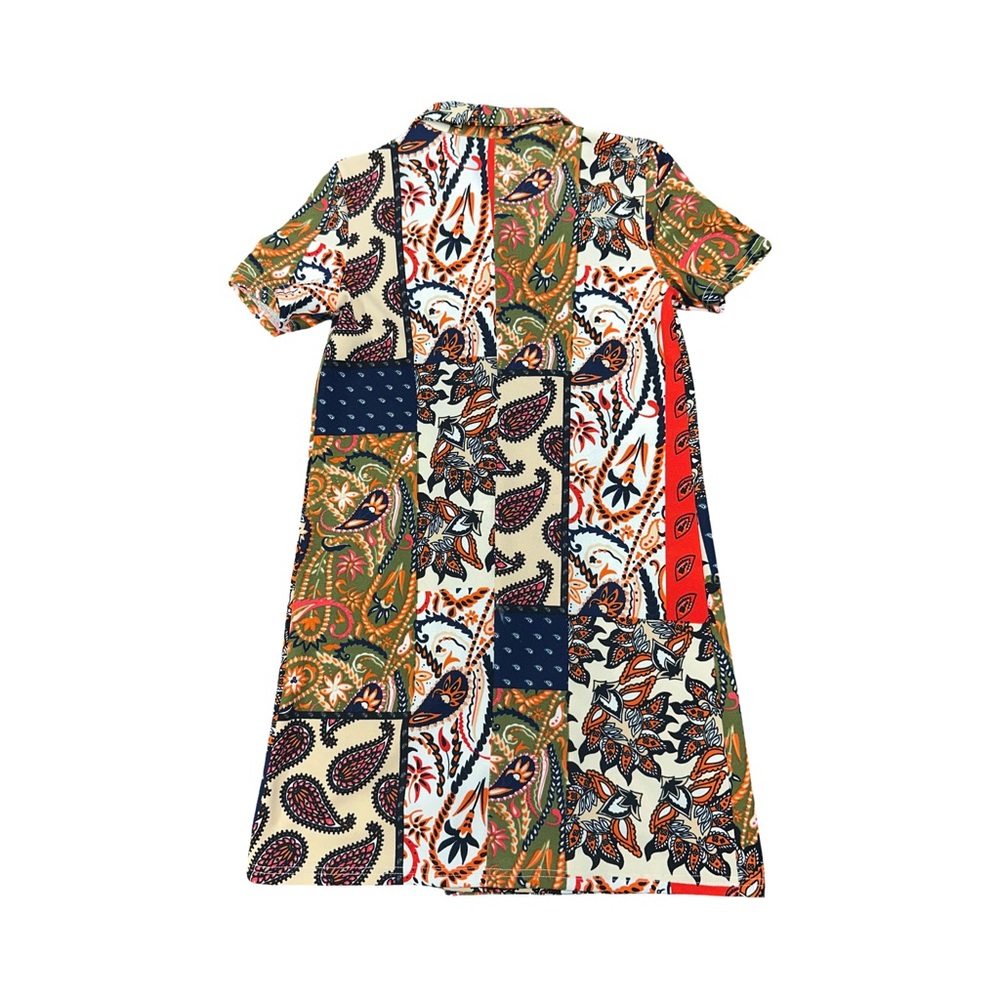 Zara Paisley Patchwork Button Down Short Sleeve M… - image 3